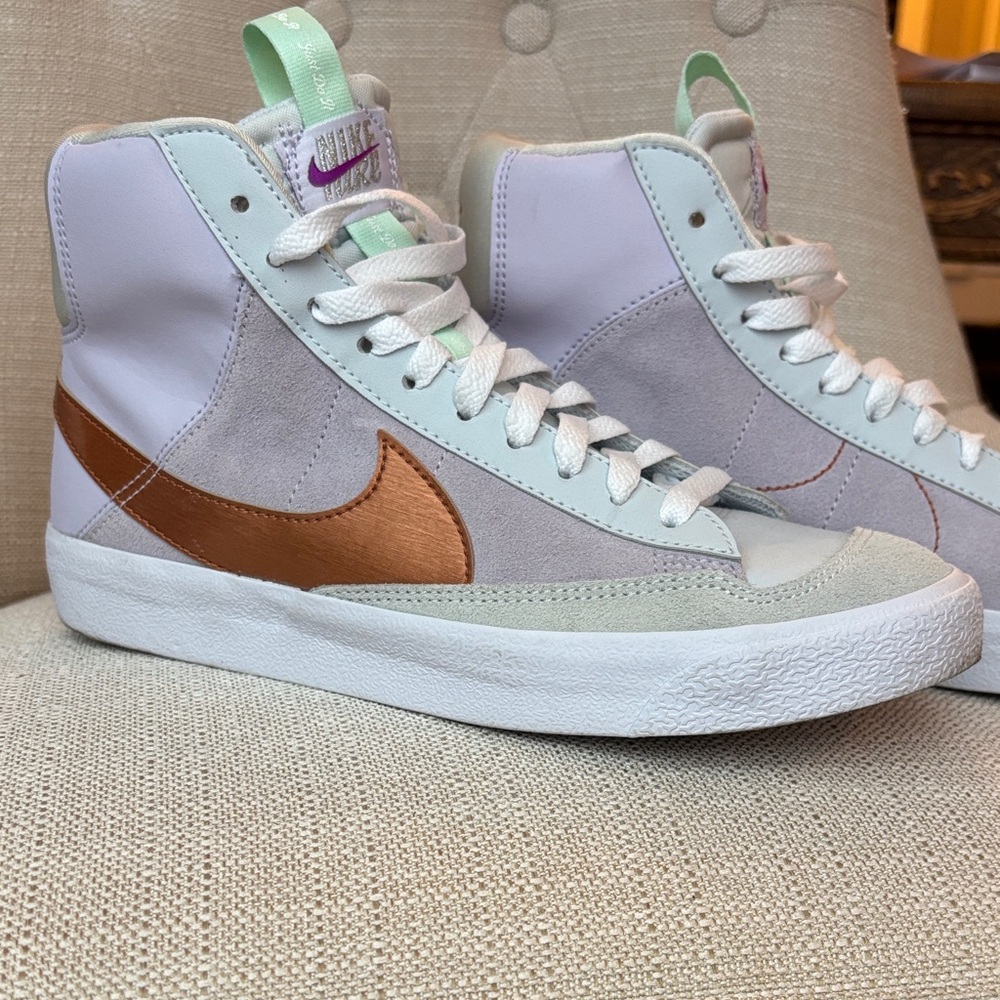 Nike Blazer Mid Dance Big Kids 7Y Barely Grape/Pure Platinum/Violet Frost